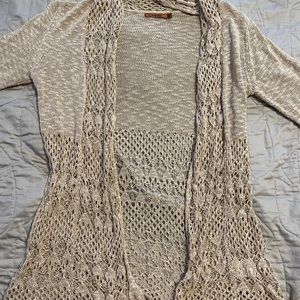 Long tan boho cardigan